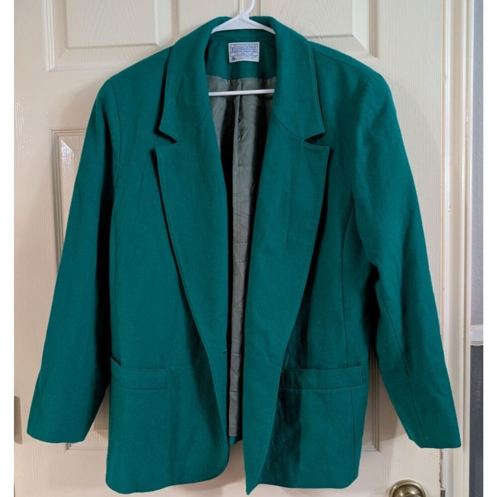 Pendleton 100% Virgin Wool Blazer Jacket Classic Vintage Style Women's